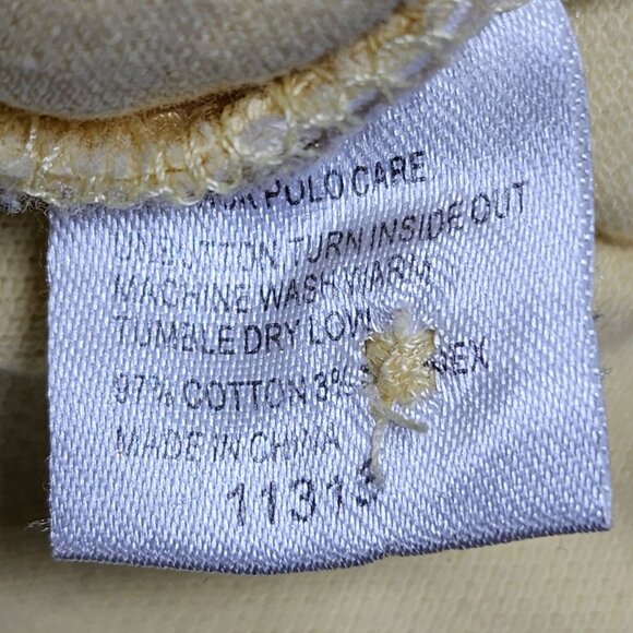 Southern Tide Mens M Skipjack Polo Shirt Yellow Cotton Blend - Picture 6 of 9